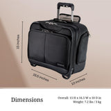 Ricardo Beverly Hills Flight Essentials Softside Wheel-A-Board Bag, Rolling Laptop Carry-On Luggage, Durable Ballistic Nylon Fabric, Water and Stain Resistant, Men and Women, 16.5-Inches Wide