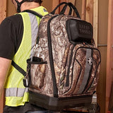 Klein Tools 62800BPCAMO Backpack Tool Bag, Tradesman Pro Extra-Large 40-Pocket Jobsite Camo Tool Backpack with Molded Bottom, Charging Port