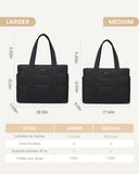 LOVEVOOK Tote Bag for Women, Large Puffer Work Tote Bag for 17.3 Inch Laptop, Lightweight Travel Bag with Zipper Gifts for Women
