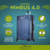 SKYWAY Skyway Nimbus 4.0 Hardside Spinner Luggage (Maritime Blue, Checked-Medium 24-Inch) (49M-20)