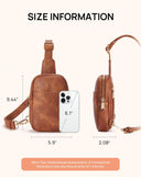 Telena Crossbody Bags for Women Leather Cross Body Sling Bag for Woman Travel Mocha Brown