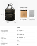 LUGGEX Underseat Carry On Luggage with Wheels, UDK Stylish Lightweight Under Seat Luggage, Soft Sided Personal Item Suitcase for Short Trip (UX-Core, Black, 16 Inch)