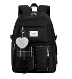 Acmebon Girl Roomy Fashion Laptop Backpack Set Casual Daypack Set for Women Black