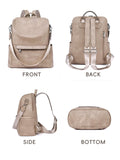 CLUCI Backpack Purse for Women, Womens Backpack Purse, Leather Anti-theft Large Fashion Designer Travel Bag Ladies Shoulder Bags