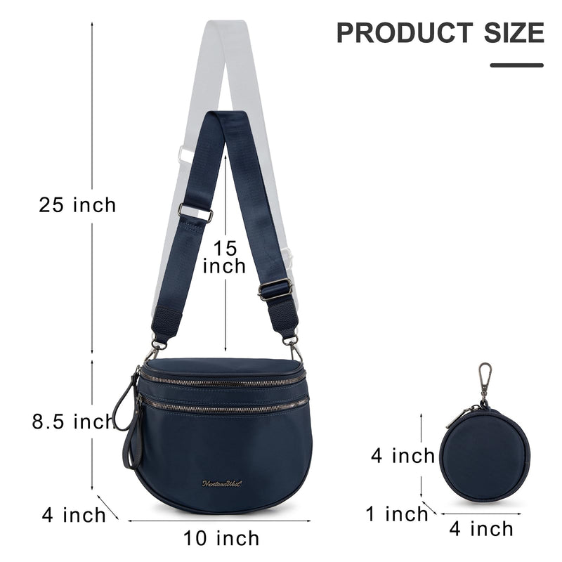 Montana West Large Bum Bag Nylon Crossbody Bags Mom Purse with with Coin Purse, MWC-583NY
