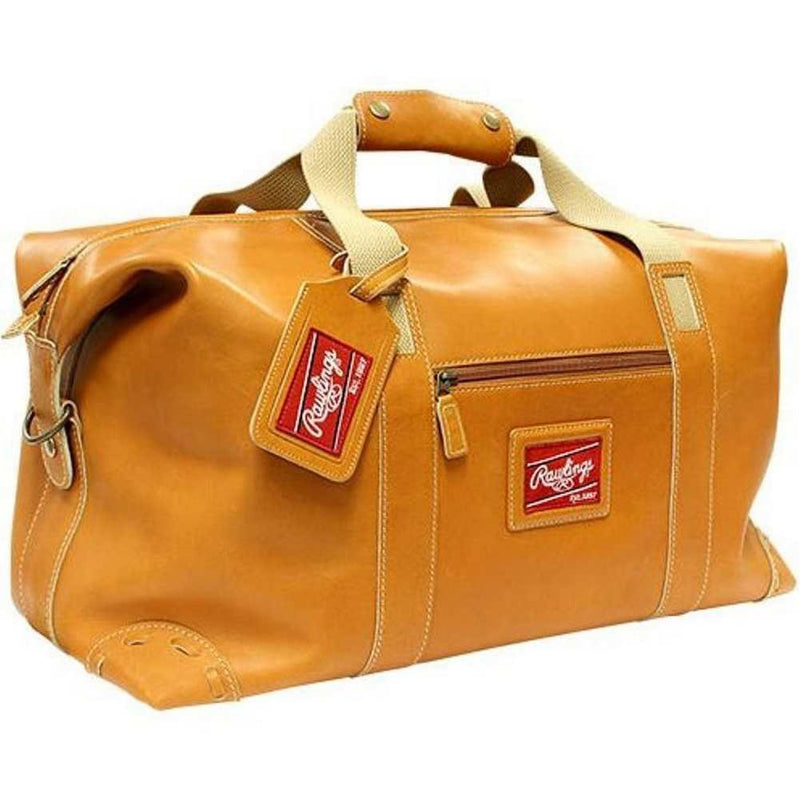 Rawlings | Men's Leather Weekender Duffle Bag Collection | Tan | Heart of the Hide Collection | 22" W x 12" H x 11" D