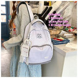 irLocy Y2k Star Backpack Whimsical Twee Wing Backpack Cute Stripe Bookbag Japanese Medium Daypack Cutecore Supplies (Large Striped star)