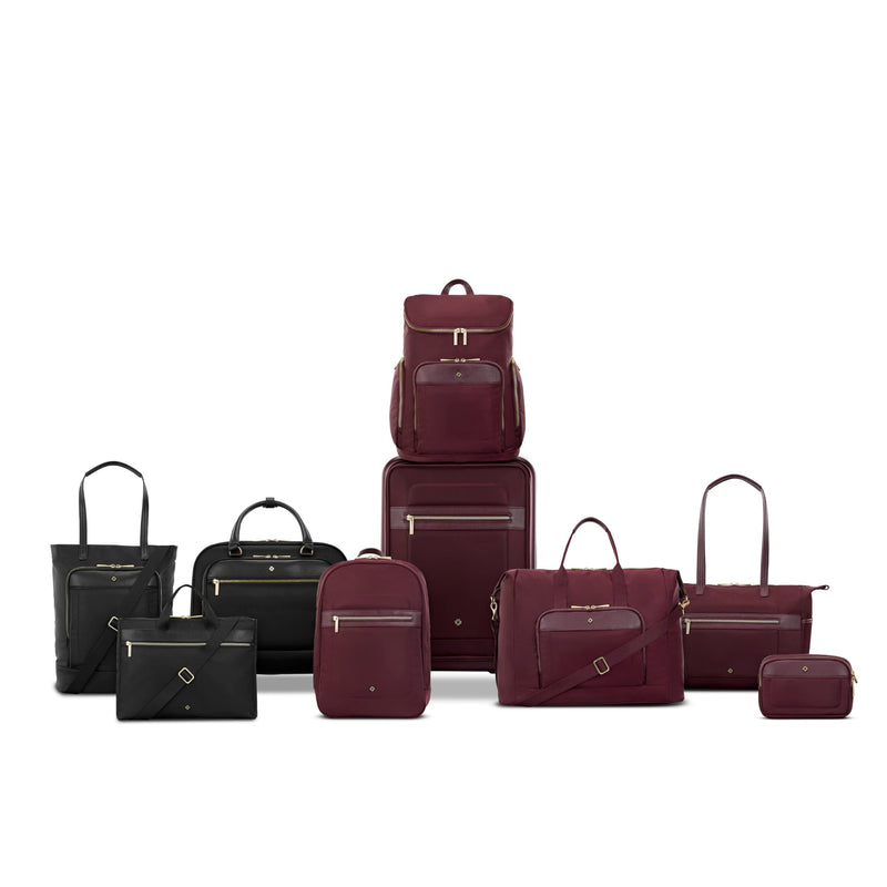 Samsonite Mobile Solutions 2 Carry-On Luggage, Expandable Spinner Suitcase with Laptop Compartment, TSA Lock, Lightweight Travel Bag with Dual Spinner Wheels & WetPak Storage, Merlot