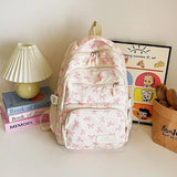 TOWGOU Coquette Bow Backpack Bow Backpack 3Pcs Set for Girls Cute Kawaii Backpack Set Aesthetic Daypack Bow Rucksack (White Pink)