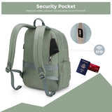 Swissdigital Design Travel Backpack for Women, 15.6 inch Laptop College Grayish Medium Simple Modern Backpacks for School with USB Charging Port for Womens Girls | SD1711-27