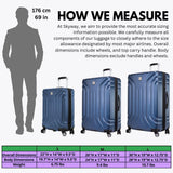 SKYWAY Skyway Nimbus 4.0 Hardside Spinner Luggage (Maritime Blue, Checked-Medium 24-Inch) (49M-20)
