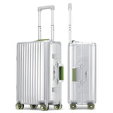 ROAMING 24 Inch Check Luggage Durable Aluminum Zipperless Luggage Airline Approved, Hardside Suitcase with TSA Lock USB Port and Spinner Wheels, Smart Organizational Pockets Maximize Packing Space