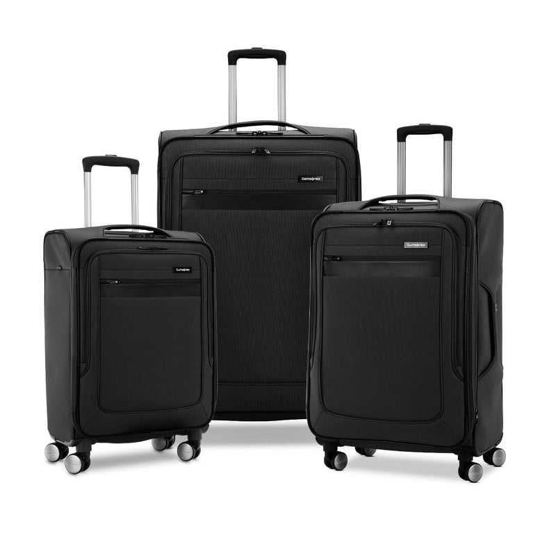 Samsonite Ascella 3.0 Softside Expandable Luggage with Spinner Wheels, 3-Piece Set (20/25/28), Black