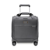 Briggs & Riley Cabin Spinner - Carry On Luggage for Travel, Suitcases with Wheels, Softside Rolling Bag for Men & Women, Fits Under Plane Seat, Interlocking Handle - Baseline Collection, Steel Gray