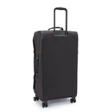 Kipling Spontaneous Softside Spinner Wheel Luggage, Integrated TSA Accepted Lock, Black Noir, Checked-Large,KI4193