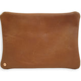 Rustico Large Soft Leather Toiletry Bag with Diagonal Zippers Expandable Dopp Kit Stores Flat 7x10 Made in USA | Saddle/Large
