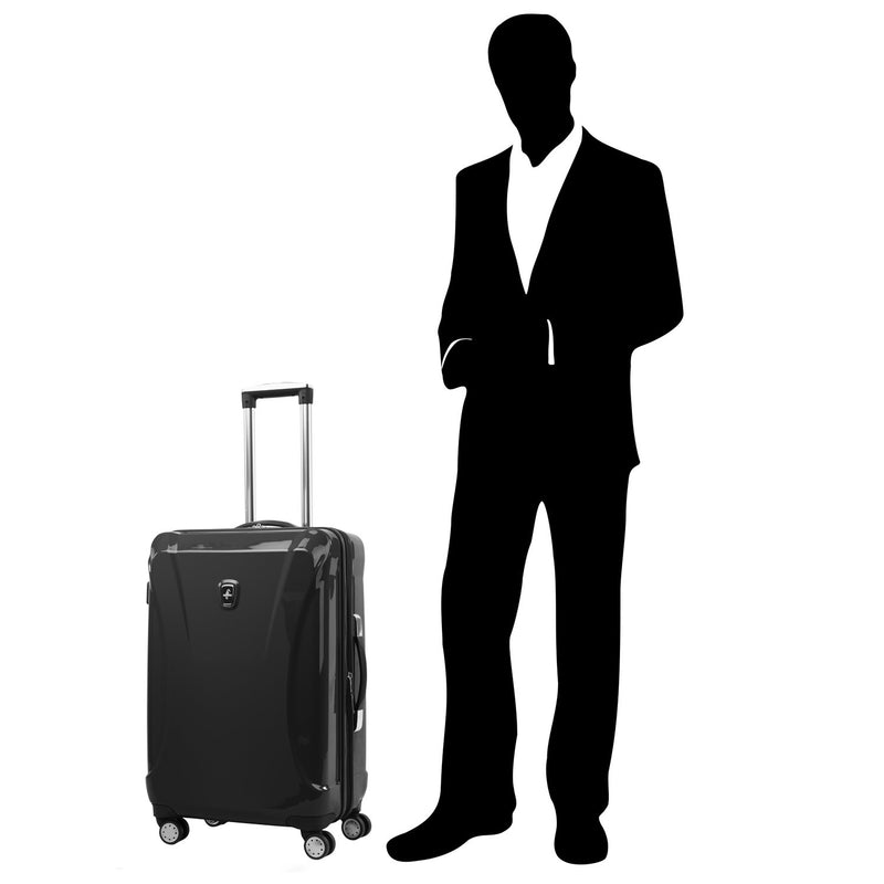 Atlantic Ultra Lite 4 Hardside | 24-Inch Expandable Spinner (Jade Black)