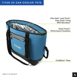 Titan by Arctic Zone Deep Freeze 30 Can Insulated Tote, Marine Blue