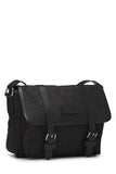Gucci, Pre-loved Black GG Nylon Flap Messenger Small, Black