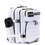 WOLFpak 35L Athletic Gym Backpack (Polar White) Durable 1000D Waterproof Oxford Material with MOLLE Webbing, Laptop Pocket & Dual Cup Holders, Durable Fitness/Travel/Military Daypack