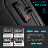 BANGE Anti Theft Business Backpack Fits 15.6 Inch Laptop,Smart Work Backpack with USB Charging Port for Office Work Airplane Business Travel