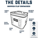 YETI Hopper Flip 8 Portable Cooler, Rescue Red