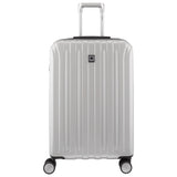 DELSEY PARIS Titanium Hardside Expandable Luggage with Spinner Wheels Checked Luggage, Silver, Checked-Medium 25 Inch