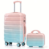 Luxebough Gradient Color Suitcase 2-Piece Set, 20