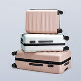 NINETYGO Carry On Luggage 22x14x9 Airline Approved, 20 Inch Luggage with Smooth Spinner Wheels, Lightweight, Hard Shell PC Suitcase Carry-On, Travel Luggage, TSA Approved (Lily White, Rhine Basic)