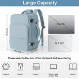 Sinaliy Travel laptop Backpack for Women, Personal Item Size Flight Approved, 16 Inch Laptop Bag with Multi-Pockets, College Computer Bag, Waterproof Carry On Backpack Casual Daypack Backpack