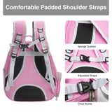 Vivicreate Large Cat Backpack Carrier for Travel and Hiking Transparent Pet Bubble Backpack for Cats up to 20lbs with Ventilation and Padded Straps Mochila para Gatos transportadora mascotas (Pink)