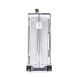 Sterling Pacific 40L Cabin Travel Case – Full Aluminum Four Wheel Carry On Luggage, Italian Leather Handles