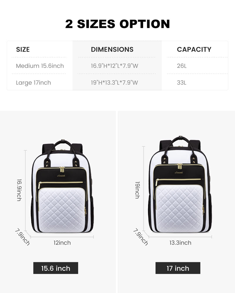 LOVEVOOK Laptop Backpack for Women, Fashion Backpack Purse for Travel with USB Port, Lightweight Casual Daypacks Nurse Teacher Computer Bag for College Work Business, Fit 17" Laptop