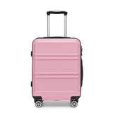 Kono 20" Carry on Luggage with Spinner Wheel TSA Lock, Lightweight PC+ABS Hardside Luggage Durable Small Carry on Suitcase Pink