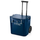 RTIC 45 QT Wheeled Ultra-Tough Cooler Hard Insulated Portable Ice Chest Box for Beach, Drink, Beverage, Camping, Picnic, Fishing, Boat, Barbecue, Rotomolded Construction, Navy