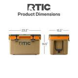 RTIC Ultra-Light 32 Quart Hard Cooler Insulated Portable Ice Chest Box for Drink, Beverage, Beach, Camping, Picnic, Fishing, Boat, Barbecue, 30% Lighter Than Rotomolded Coolers, Trailblazer
