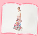 Meetbelify Backpack for Girls Backpacks with Lunch Box Pencil Case for Elementary Student Kids School Travel Bag for Girls Ages 6-8 Years Old Pink M