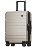 LUGGEX Carry On Luggage 22x14x9 Airline Approved,HUP3 Accelerate Access with DiHook, Handy Pouch, 20 inch Expandable Hard Shell Suitcases with Spinner Wheels (EX-Enhance,Sand Dune,20 Inch,37L-41L)