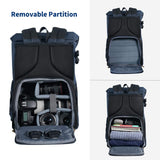 K&F CONCEPT Camera Backpacks for Photographers Travel Bag for Tripod Camera Lence Accessory with laptop compartment and Rain Cover Waterproof Multi-Functional Camera Bags for Dslr Cameras Black