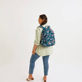 Vera Bradley Women's Cotton Campus Backpack, Climbing Ivy Green - Recycled Cotton, One Size