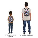 Fast Forward Disney Mickey Mouse Mini Backpack - 10" Exclusive Woven Small Backpack with Front Pocket - Adjusts to Fit Adults, Teens, Kids