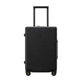 LEVEL8 Elegance PC Matte Hardshell Luggage Set, 20" Carry-On and 24" Checked Medium Luggage - Black