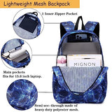 Dafelile Mesh Backpack for Boys Girls Semi-Transparent School Backpack for Boys and Girls See Through Large Capacity Lightning Blue