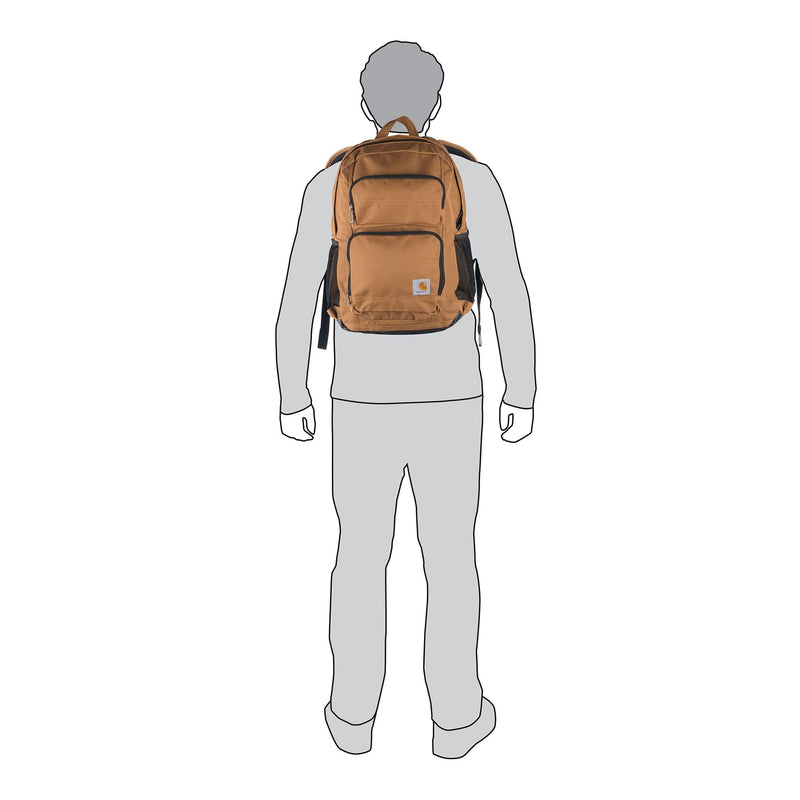 Carhartt 28L Dual-Compartment Backpack, Durable Pack with Laptop Sleeve and Duravax Abrasion Resistant Base, Navy