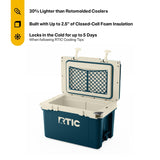 RTIC Ultra-Light 32 Quart Hard Cooler Insulated Portable Ice Chest Box for Drink, Beverage, Beach, Camping, Picnic, Fishing, Boat, Barbecue, 30% Lighter Than Rotomolded Coolers, Marine/Canvas