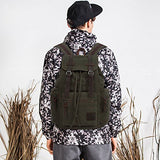 KAUKKO Vintage Casual Canvas and Leather Rucksack Backpack