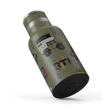RTIC Little Journey Water Bottle with Straw, Ceramic-Lined, Insulated, Stainless Steel, Metal, Double Wall Vacuum-Insulation, Leak-Proof Lid, BPA-Free Water Flask for Sports, Travel, Happy Camper