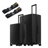 LEVEL8 Luminous Luggage Sets 2 Piece with Luggage Straps, 20/28 inch