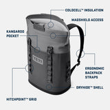 YETI Hopper M12 Backpack Soft Sided Cooler with MagShield Access, Charcoal