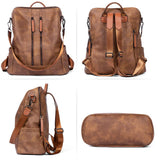 CLUCI Leather Backpack Purse for Women Convertible Large Travel Ladies Designer Fashion Casual Shoulder Bag